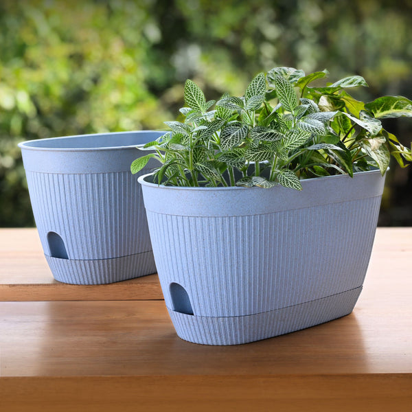 Eha Earth Friendly Eva 11.5 inch Pack of 2 | Self Watering Pots for Plants
