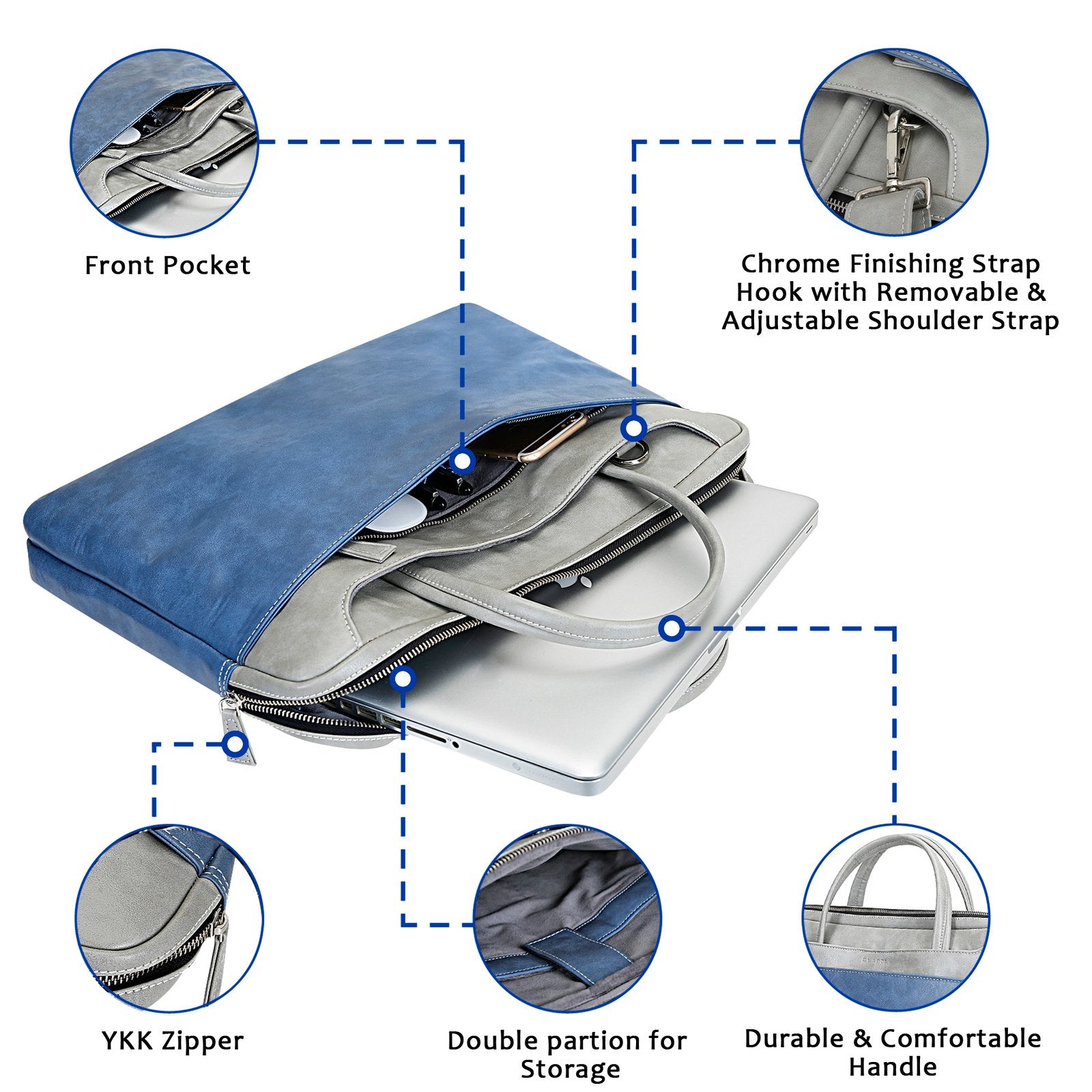 Indigo Messenger Bag