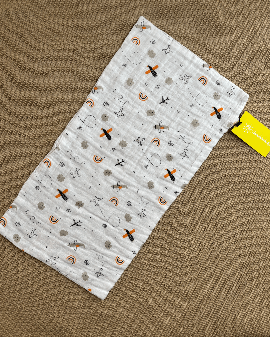 100% Muslin Cotton Hand Towels (25*50cms)Pack of 3