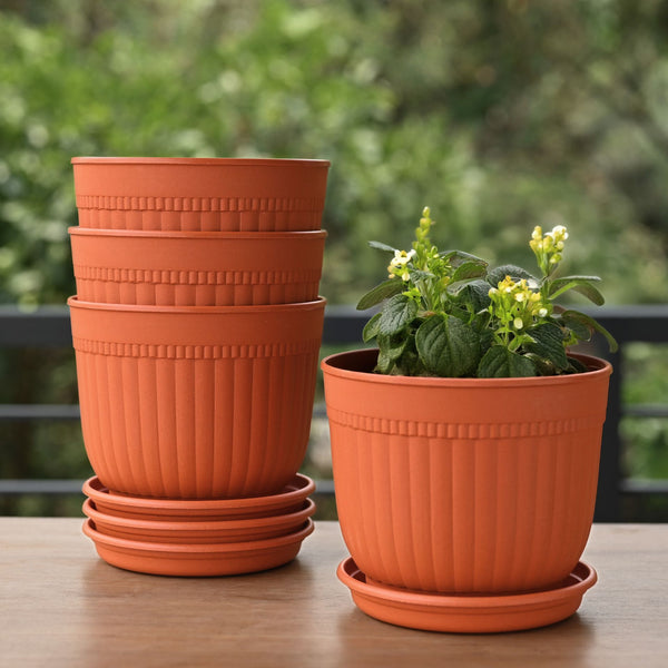 Eha Earth Friendly Petal Pot 7 inch | Pack of 4