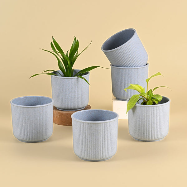 Earth Friendly Statement Pot 4 Inch Planters | Set of 6