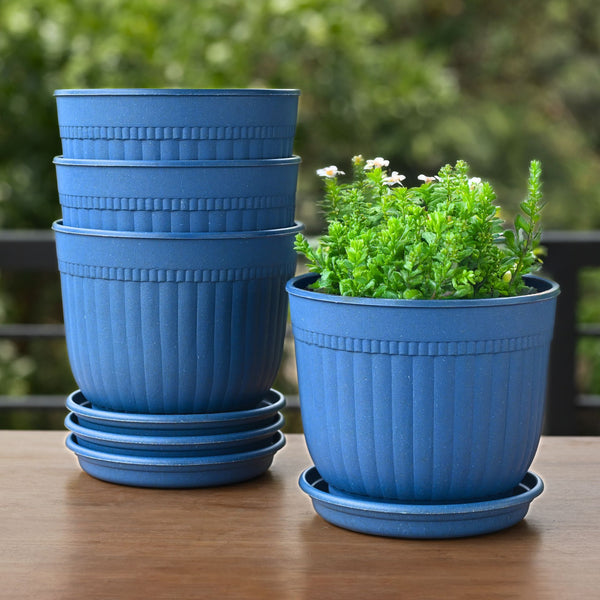 Eha Earth Friendly Petal Pot 7 inch | Pack of 4