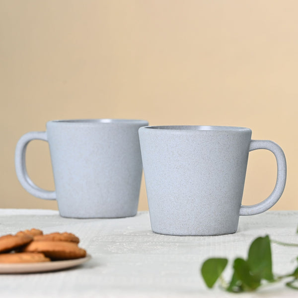Earth friendly Majestic Mug 375 ml set of 2 | Eha Unbreakable mugs Made with Rice Husk & Bamboo Fibers
