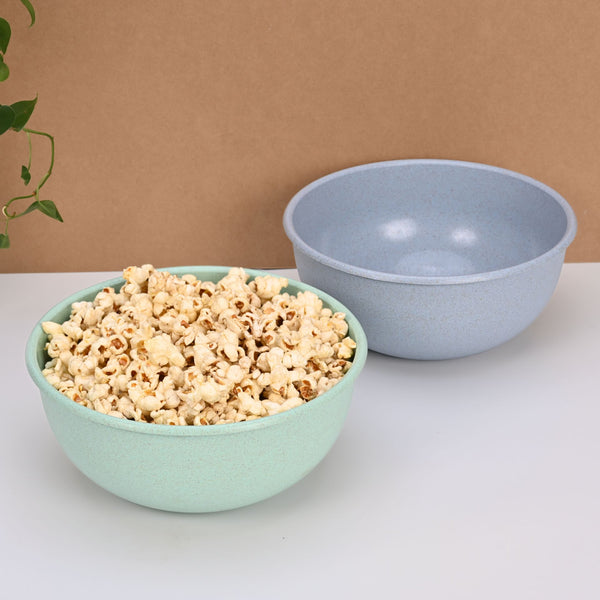 Frosty Mixing Bowls 1800 ml set of 2 | Earth friendly Unbreakable bowls Made with Bamboo Fibers & Rice Husk Fiber