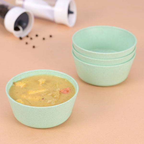 Curry Bowl 175 ml set of 4 | Earth friendly Unbreakable bowls Made with Bamboo Fibers & Rice Husk Fiber