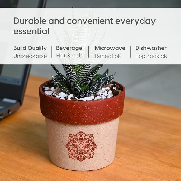 Earth Friendly Gifts | Mandala Printed Mug and Planter