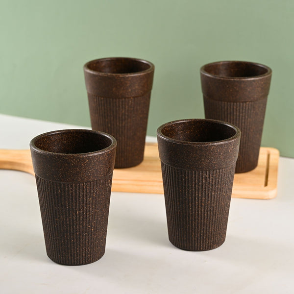 Earth Friendly Unbreakable Lassi Tumbler Drinking Glass Set of 4 | 350 ml