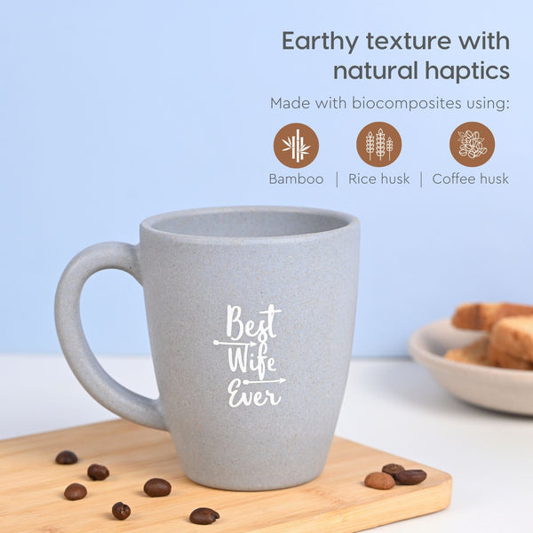 Earth Friendly Best Wife Printed Mug | Set of 1