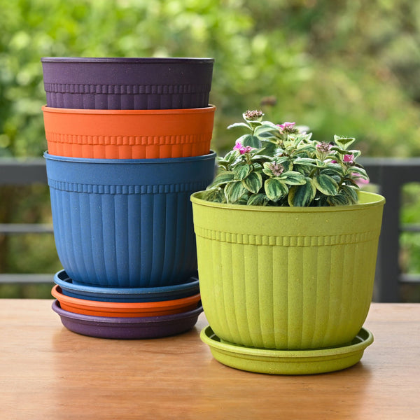 Eha Earth Friendly Petal Pot 7 inch | Pack of 4