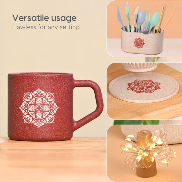 Earth Friendly Gifts | Mandala Printed Mug and Planter