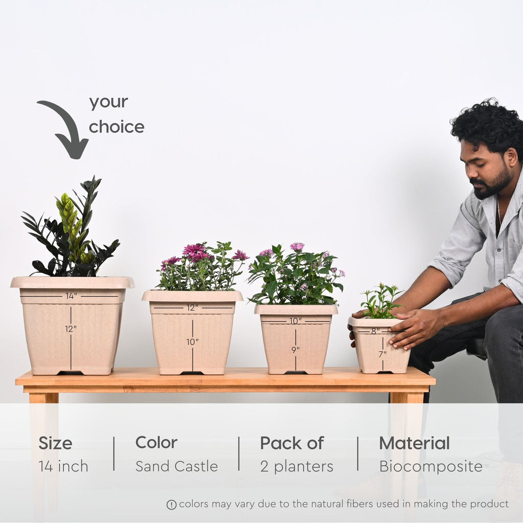 Earth Friendly Planters Bella Square image 2