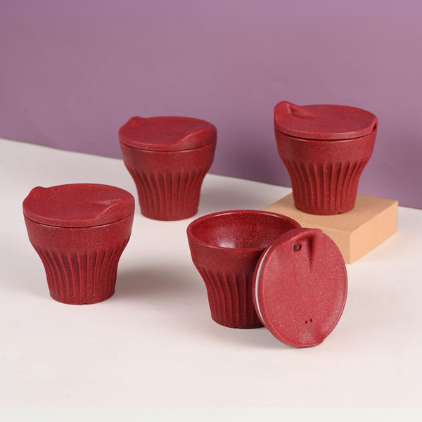 Earth Friendly Rafter Coffee Mug with Lid | Set of 4