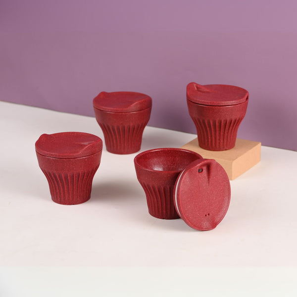 Eha Earth Friendly Rafter Coffee Mug with Lid | Set of 4