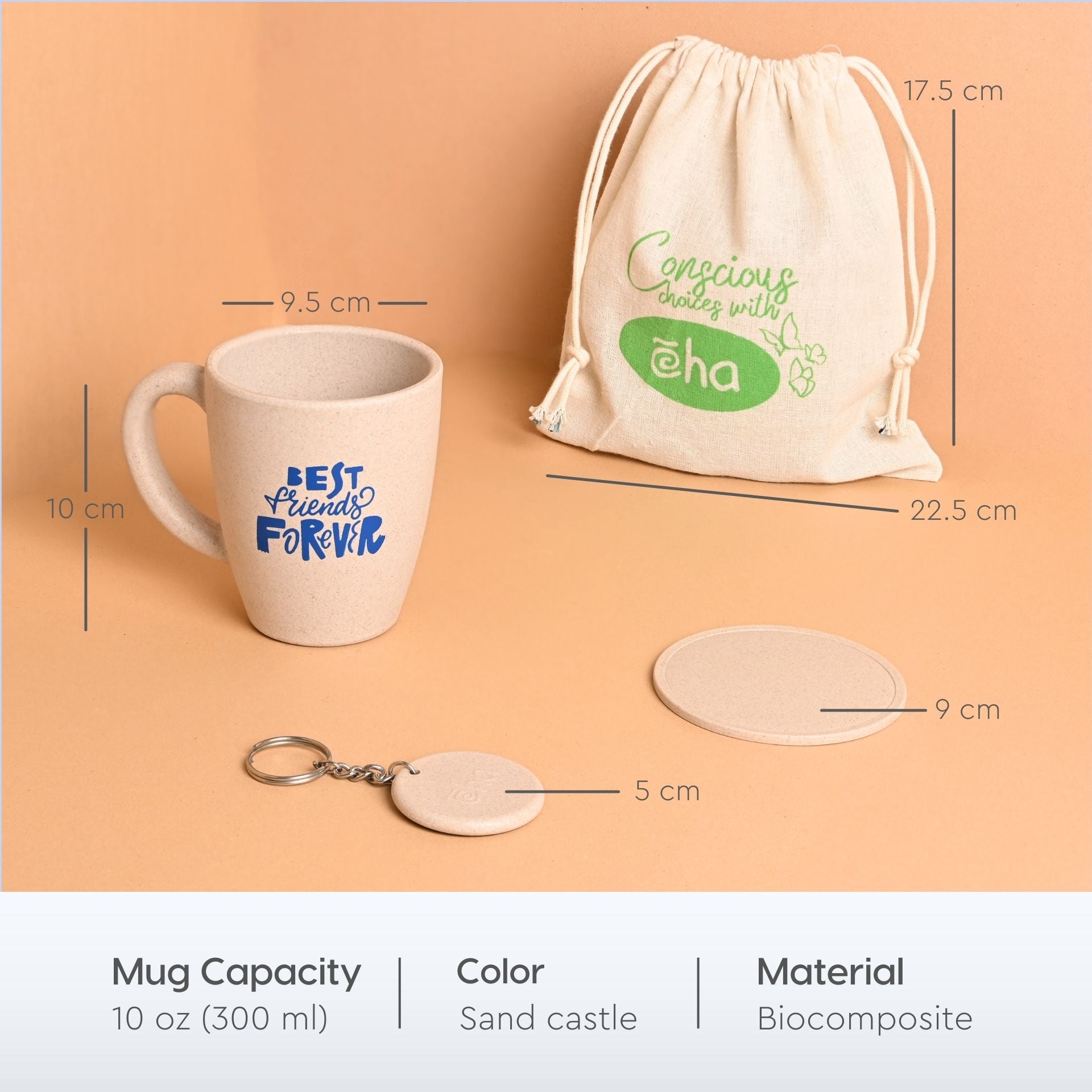 Earth Friendly Best Friends Printed Mug | Set of 1