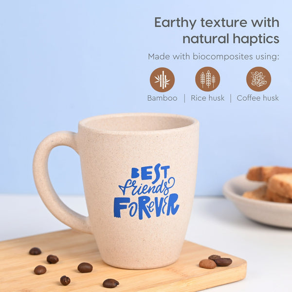 Earth Friendly Best Friends Printed Mug | Set of 1