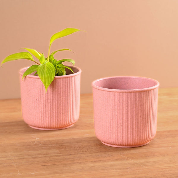 Earth Friendly Statement Pot 4 Inch Planters | Set of 2