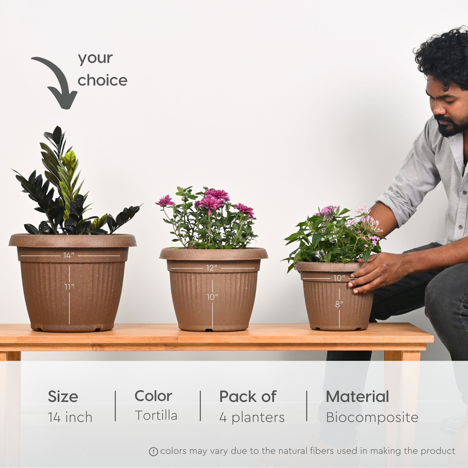 Earth Friendly Planters BellaRound 14 image 2