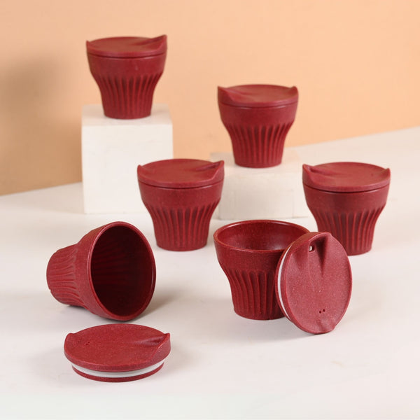 Earth Friendly Rafter Coffee Mug with Lid | Set of 6