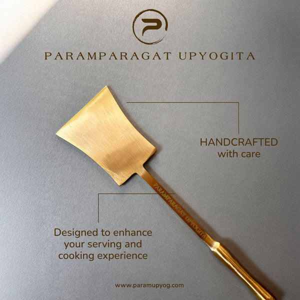 Paramparagat Upyogita Brass Flat Spatula / Turner