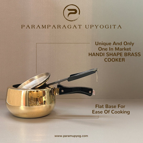 Paramparagat Upyogita Chaitanya Anant Brass Pressure Cooker 3 Liters