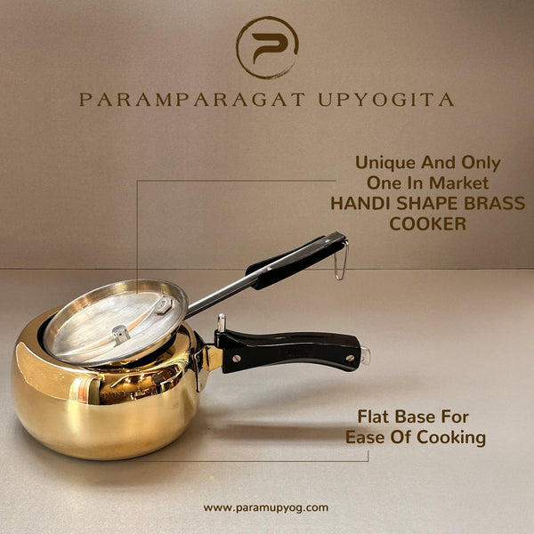 Paramparagat Upyogita Chaitanya Anant Brass Pressure Cooker 2 Liters