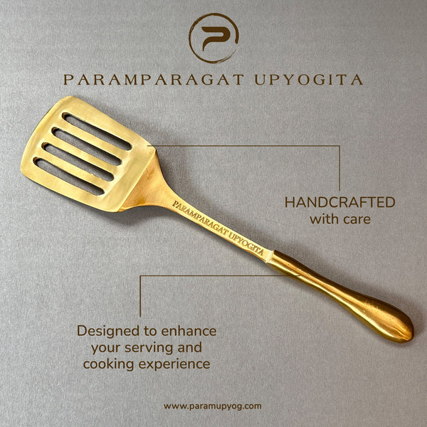 Paramparagat Upyogita Brass Angled Slotted Turner