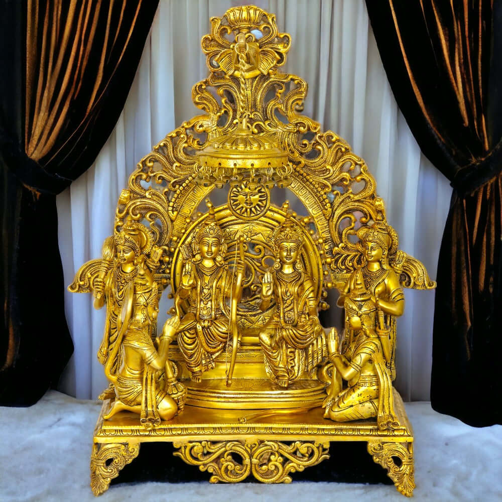 India Rama Durbar - mosadzná socha, výška: 23 palcov, hmotnosť: 25 kg