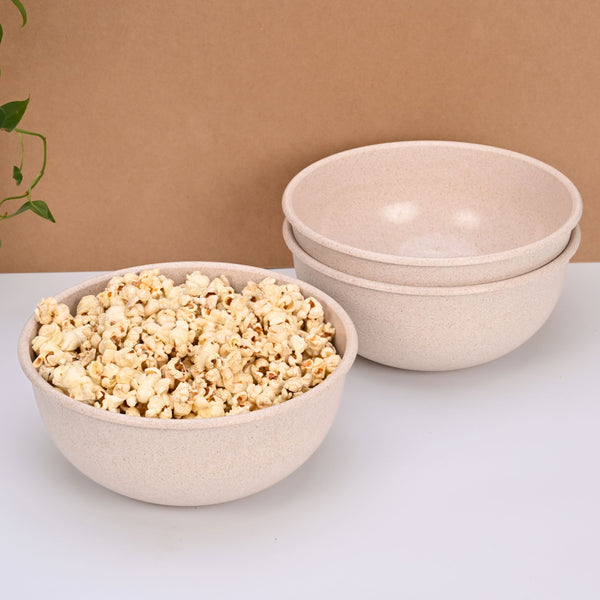 Frosty Mixing Bowl 1800 ml set of 3 | Earth friendly Unbreakable bowls Made with Bamboo Fibers & Rice Husk Fiber