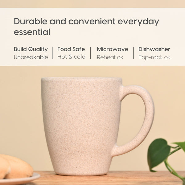 Classic Mug 300 ml | Unbreakable Mugs Made with Rice Husk & Bamboo Fibers