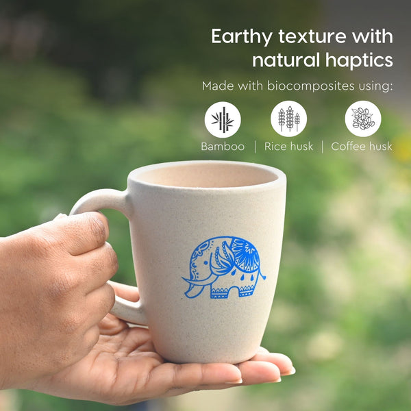 Earth Friendly Gifts | Elephant Printed Mug and Coasters Set of 2
