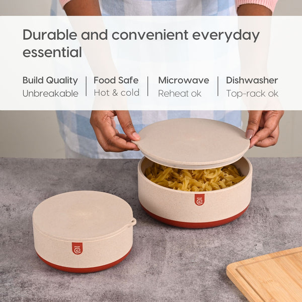 Earth Friendly Terravo Storage Containers For Kitchen | 2200 ml, 1200ml, 600ml