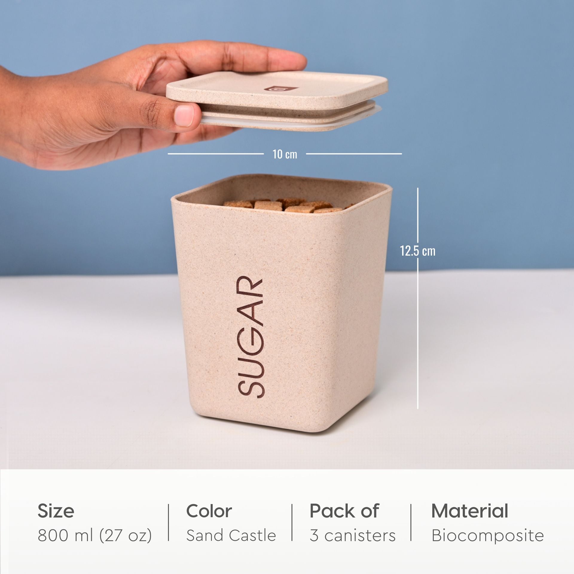 Earth Friendly Kitchen Storage Jars & Containers | Set of 3