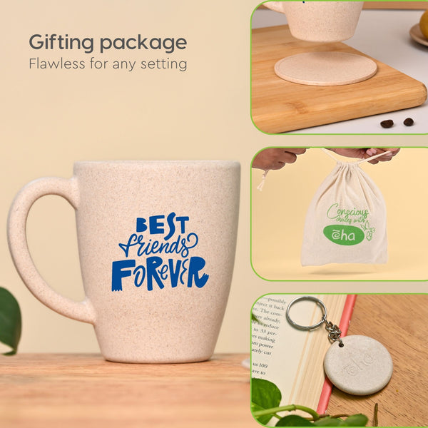 Earth Friendly Best Friends Printed Mug | Set of 1