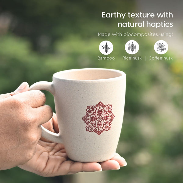 Earth Friendly Gifts | Mandala Printed Mug and Coasters Set of 2