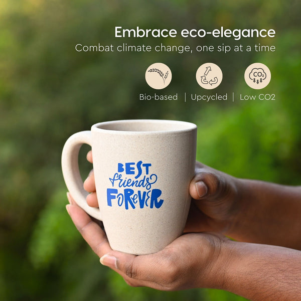 Earth Friendly Best Friends Printed Mug | Set of 1