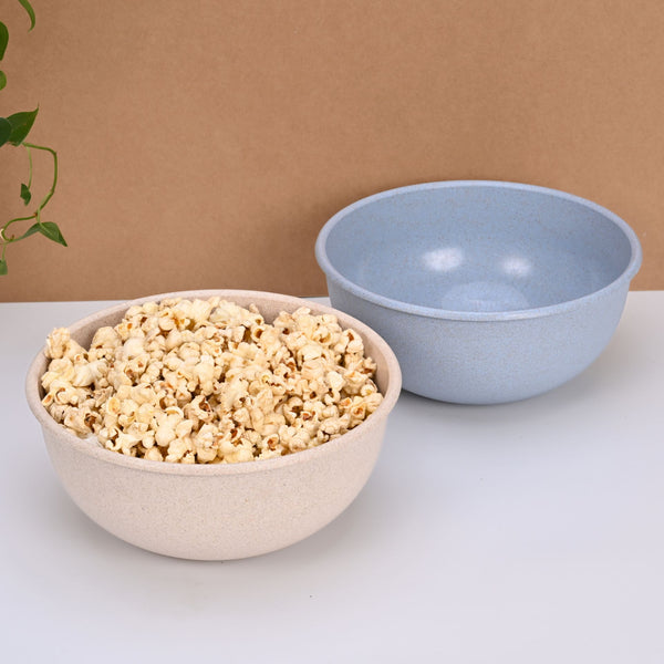 Frosty Mixing Bowls 1800 ml set of 2 | Earth friendly Unbreakable bowls Made with Bamboo Fibers & Rice Husk Fiber