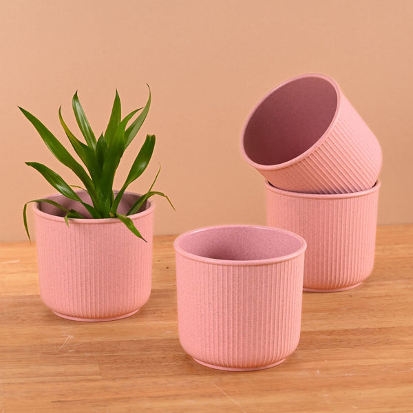 Earth Friendly Statement Pot 4 Inch Planters | Set of 4