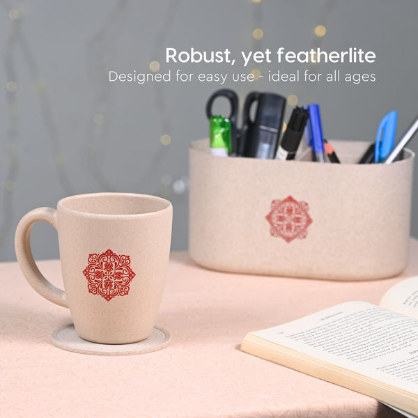 Earth Friendly Gifts | Mandala Printed Mug and Coasters Set of 2