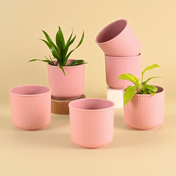 Earth Friendly Statement Pot 4 Inch Planters | Set of 6