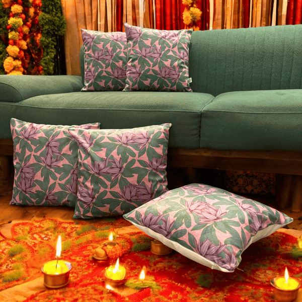 Floral Charm Velvet Cushion Cover