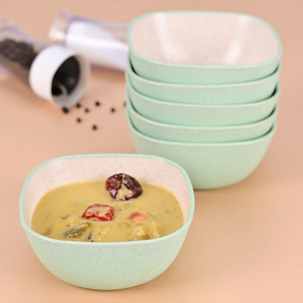 Soup Bowl 300 ml set of 6 | Earth friendly Unbreakable bowls Made with Bamboo Fibers & Rice Husk Fiber