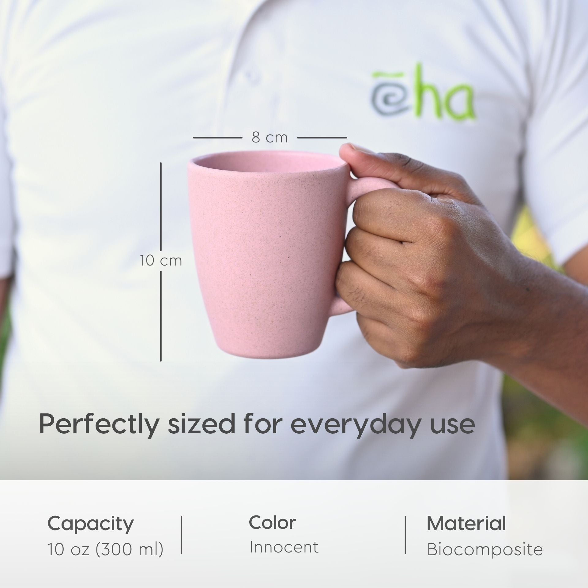 Classic Mug 300 ml | Unbreakable Mugs Made with Rice Husk & Bamboo Fibers