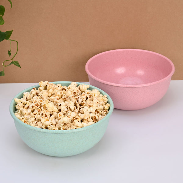 Frosty Mixing Bowls 1800 ml set of 2 | Earth friendly Unbreakable bowls Made with Bamboo Fibers & Rice Husk Fiber