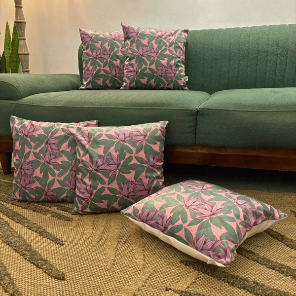 Floral Charm Velvet Cushion Cover