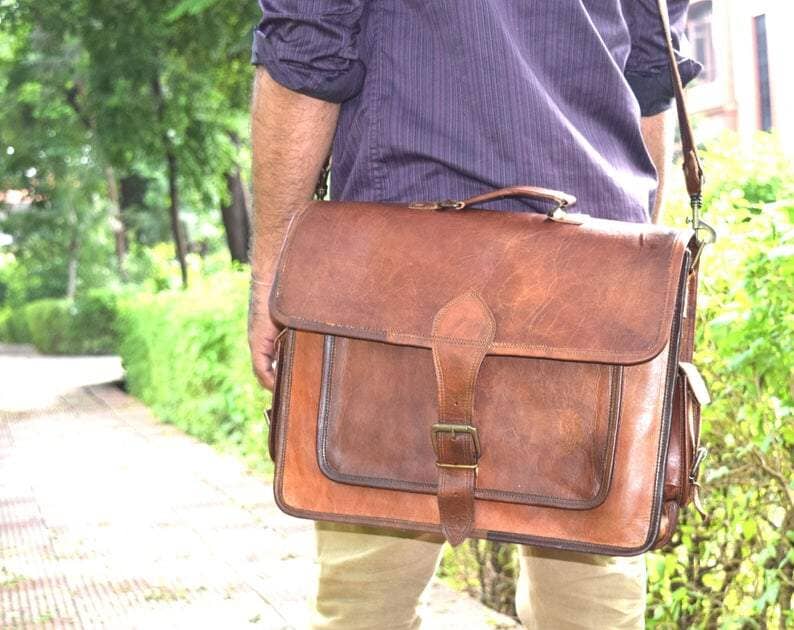 Vintage Large Leather Messenger Bag Classy Leather Bags Bags