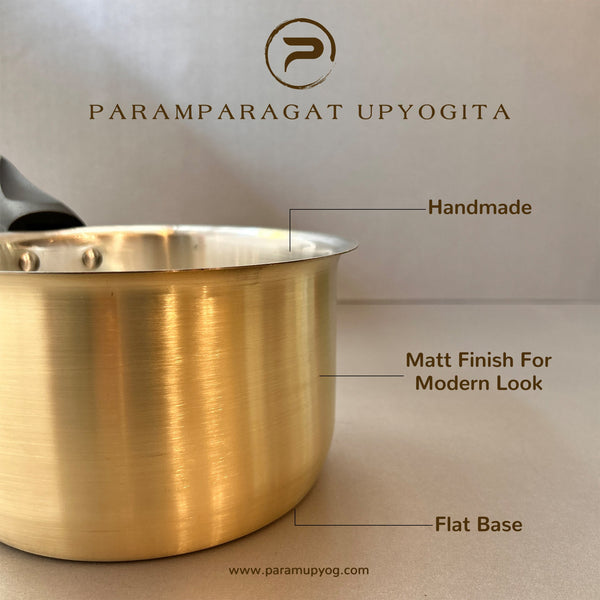 Paramparagat Upyogita Chaitanya Brass Saucepan 1.5 Liters
