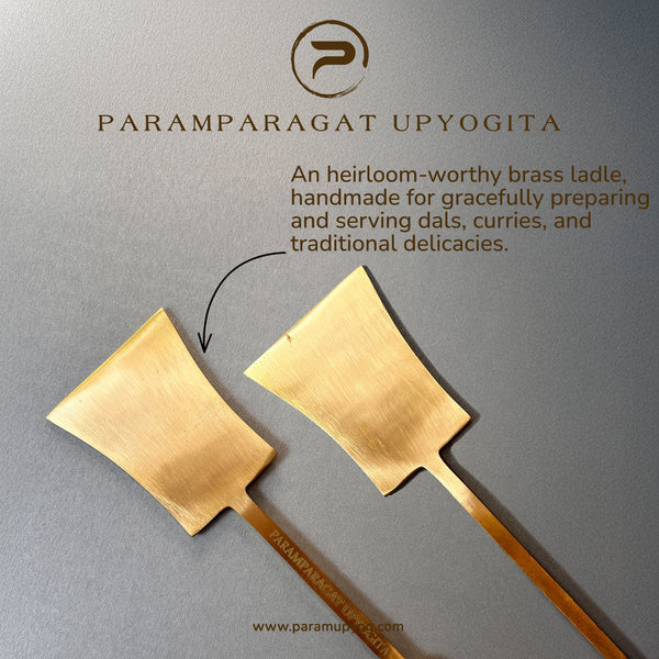 Paramparagat Upyogita Brass Flat Spatula / Turner