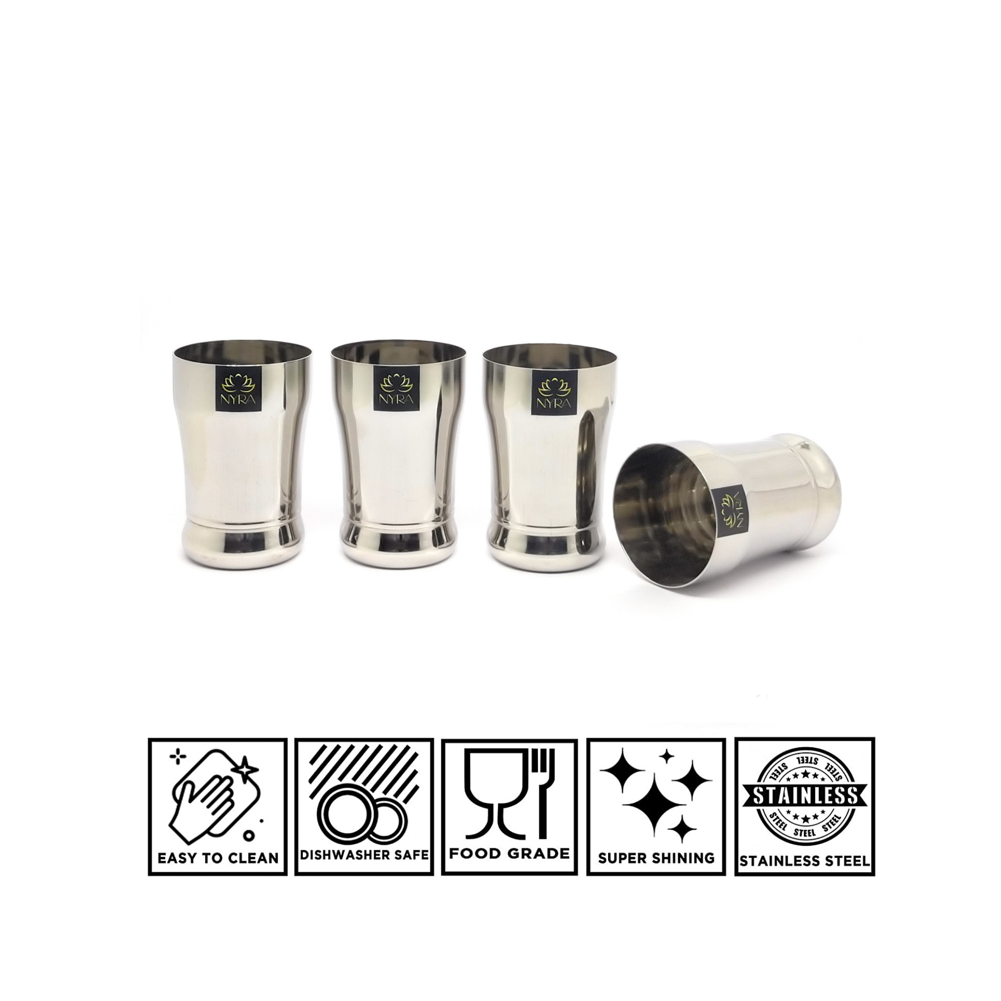 Stainless Steel Glass/Tumbler Set