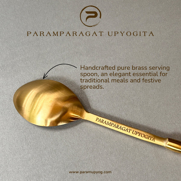 Paramparagat Upyogita Chaitanya  Brass Serving Spoon