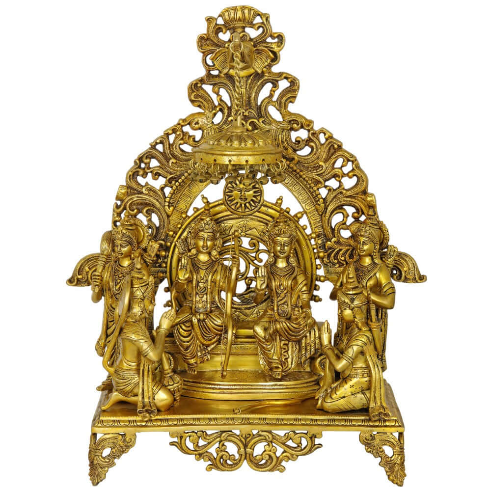 India Rama Durbar - mosadzná socha, výška: 23 palcov, hmotnosť: 25 kg